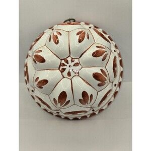 Vintage Bassano? Italy Brown White Decorative Bundt Jello Cake Mold Ceramic